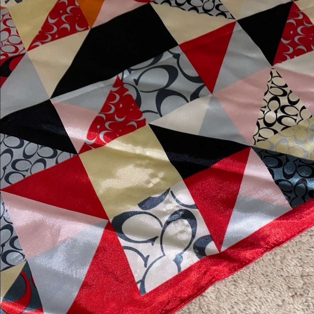 Coach Multicolor Geometric Scarf - Picture 4 of 8